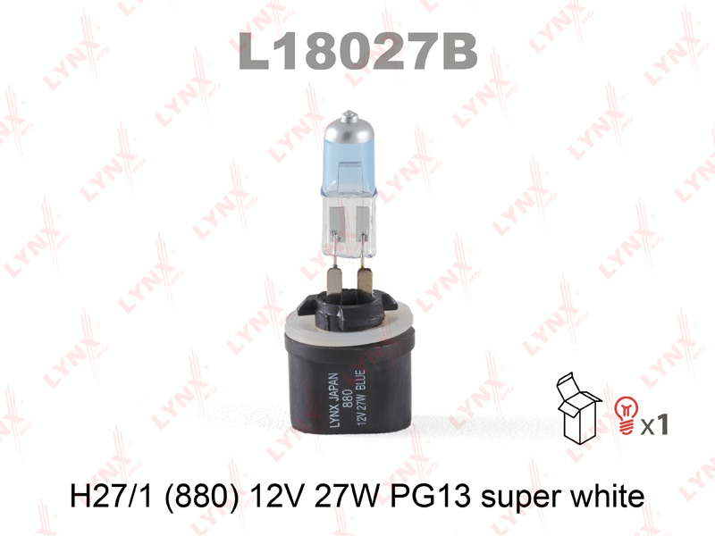 Лампа H27W1 12V PG13 SUPER WHITE