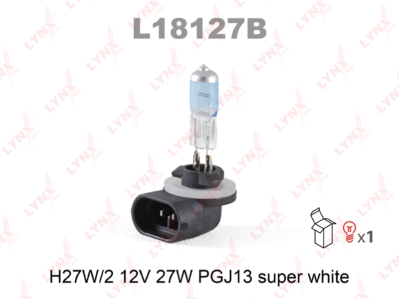 Лампа H27W2 12V PGJ13 SUPER WHITE