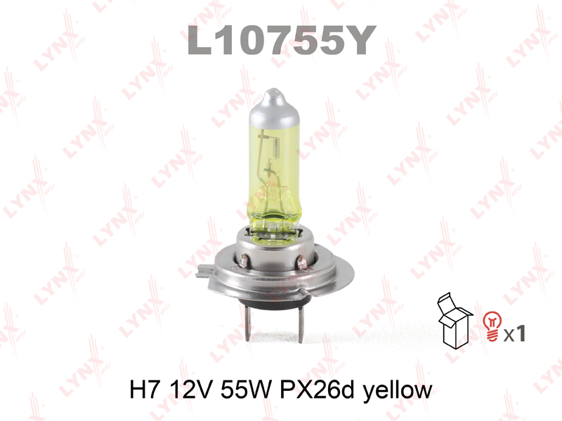 Лампа H7 12V 55W PX26d YELLOW