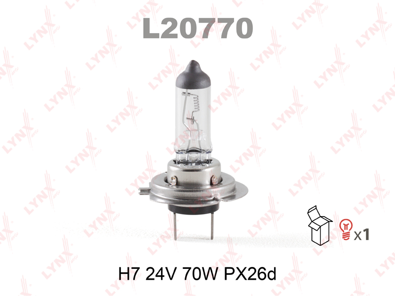 Лампа H7 24V 70W PX26d HCV