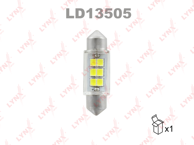 Лампа светодиодная LED C5W T11x35 12V SV8,5-8 SMDx6 6900K